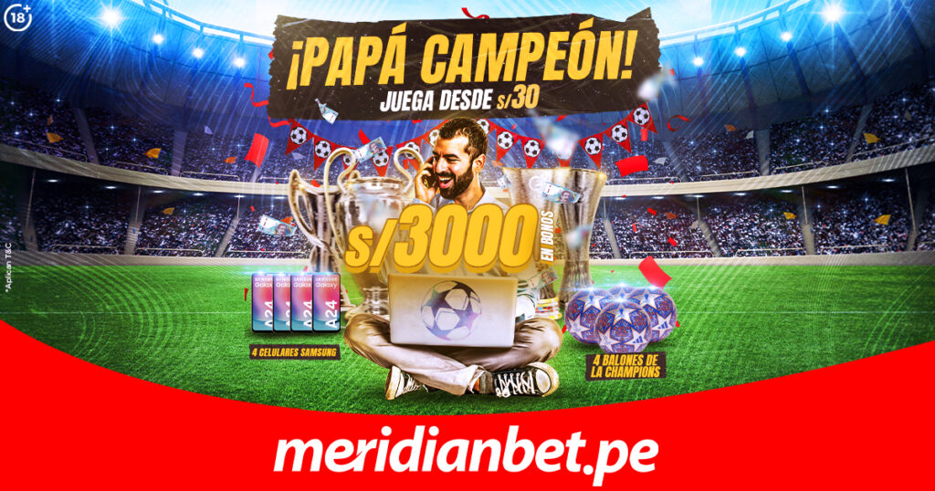meridianbet papá campeón