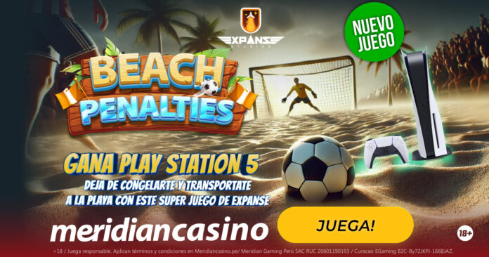 Afina tu puntería y gana un PlayStation 5 con los Beach Penalties de Meridian Casino.