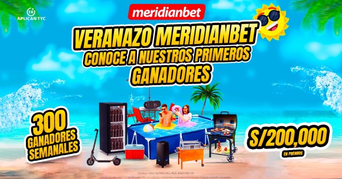 Estos son los primeros ganadores de Veranazo Meridianbet.