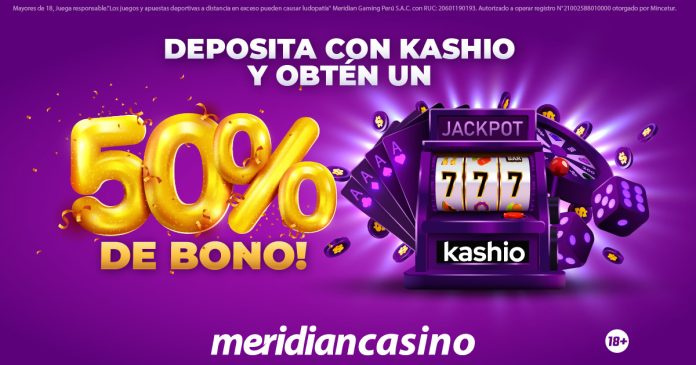 Deposita con Kashio y obtén un 50% de bono en Meridian Casino.