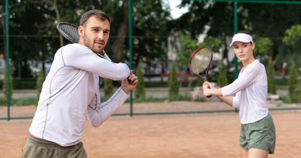 Imagen de una partida de tenis
