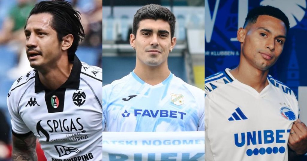 Imagen de Lapadulda, Barco y López, jugadores peruanos que juegan en el extranjero, precisamente en Europa.