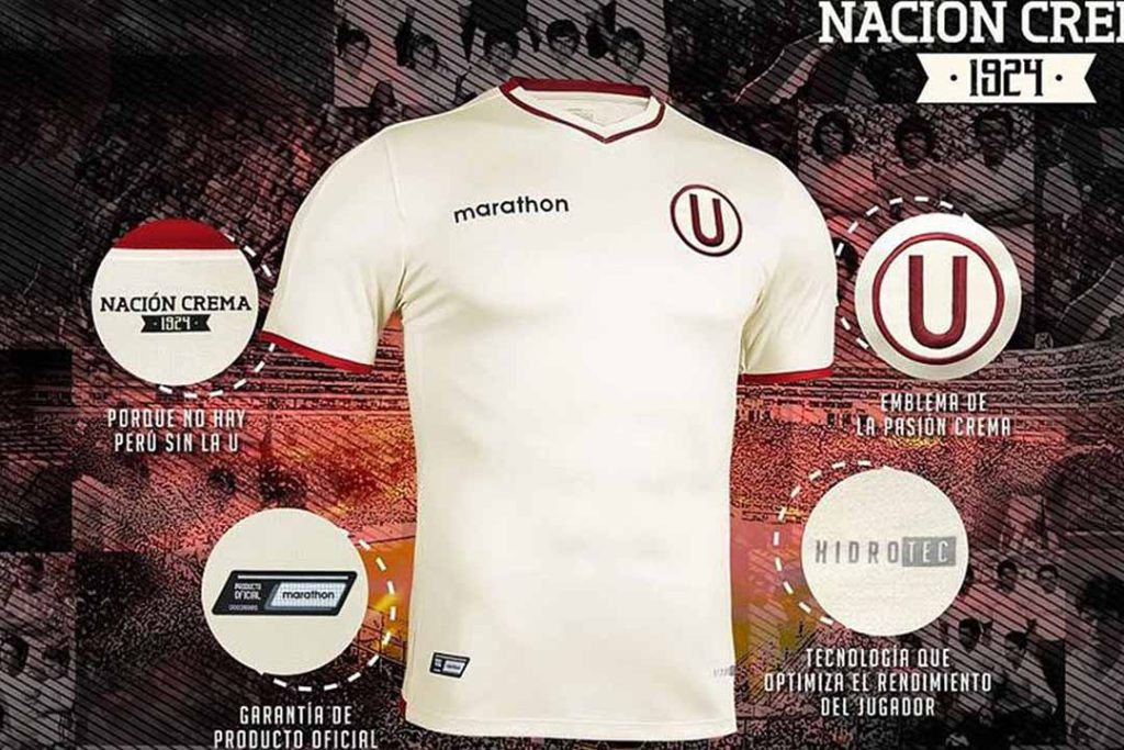 La primera camiseta de la U por parte de Marathon