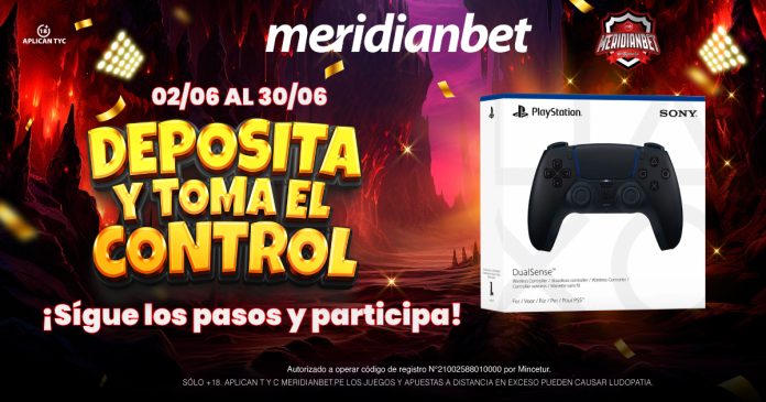 Deposita y toma el control de un Dual Sense de PS5 con Meridianbet registrándote y depositando desde S/. 50.