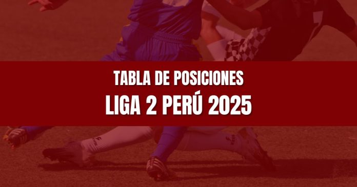 Portada del artículo con la tabla de posiciones de la Liga 2 Perú 2025 en vivo. Blog Meridianbet.