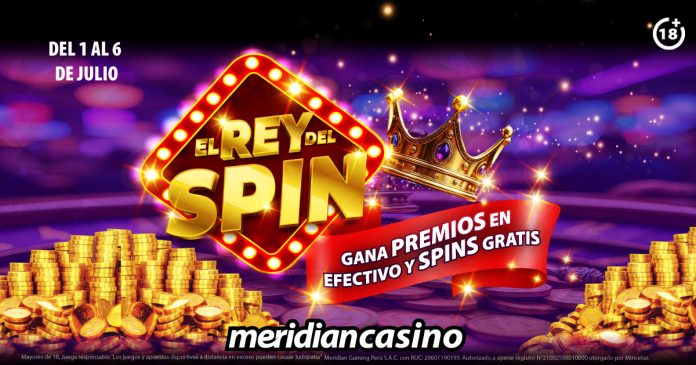 Ganarás muchos premios en efectivo por ser El Rey del Spin de Meridian Casino 