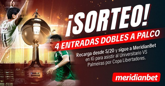 Meridianbet te lleva a ver el Universitario vs Palmeiras por Copa Libertadores desde palco.