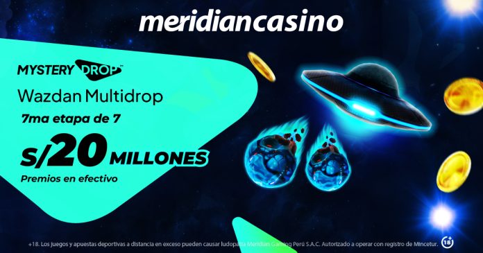 Gana hasta S/. 3’200,000 con el Mystery Drop de Wazdan Multidrop en Meridian Casino 