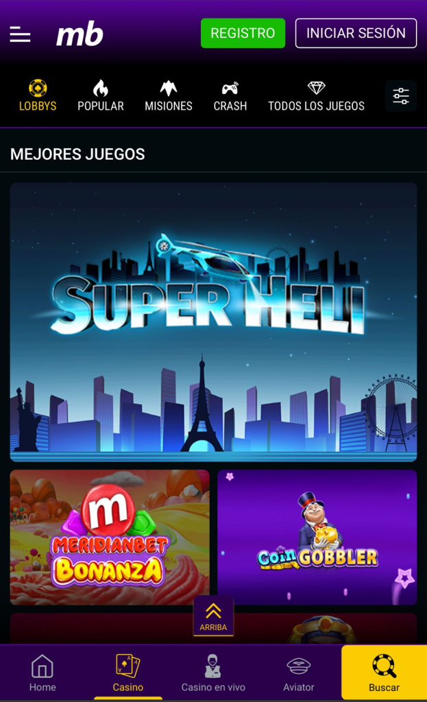 Casino en celular de Meridian Casino.