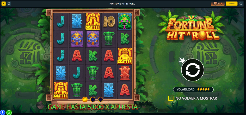 Tragamonedas con mejor RTP, Fortune Hit'n Roll.