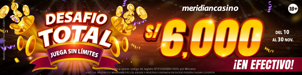 Banner promocional de Desafío Total de Meridian Casino