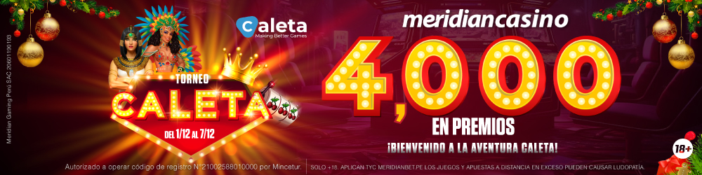 Banner promocional del Torneo Caleta de Meridian Casino