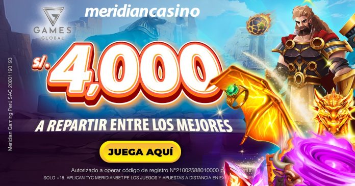 Gana hasta S/. 4,000 con el Torneo Games Global en Meridian Casino.