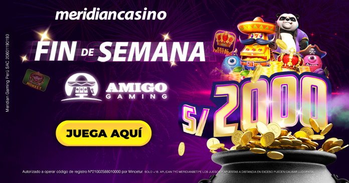 1200X630 AMIGO GAMING meridiancasino Portada del artículo promocional del torneo Amigo Gaming Fin de Semana de Meridian Casino.