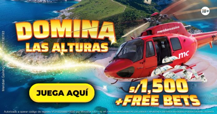 Domina las alturas con Super Heli y gana S/. 1,500 y freebets en Meridian Casino.