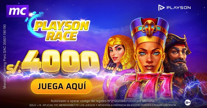 1200x630-Playson-Race-meridian-casino Regístrate en Meridian Casino y compite por S/4,000 en efectivo en el Torneo Playson Race.