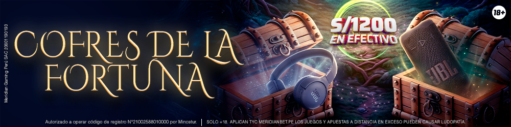 Banner promocional de Cofres de la Fortuna de Meridian Casino.
