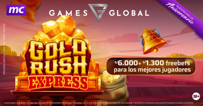 Regístrate en Meridian Casino y participa por S/6,000 en efectivo y 1300 freebets en el Torneo Gold Rush.