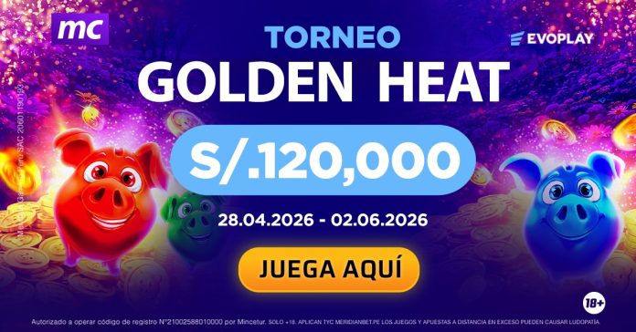 Participa por S/120,000 en efectivo en el Torneo Golden Heat de Meridian Casino.
