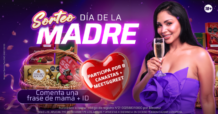 Portada de la nota promocional sobre el Meet & Greet con Pamela Franco para celebrar el día de la madre con Meridian Casino.